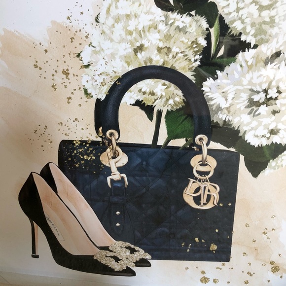 🆕 Oliver Gal Dior Manolo Blahnik Framed Fashion Glam Artwork - Picture 2 of 3